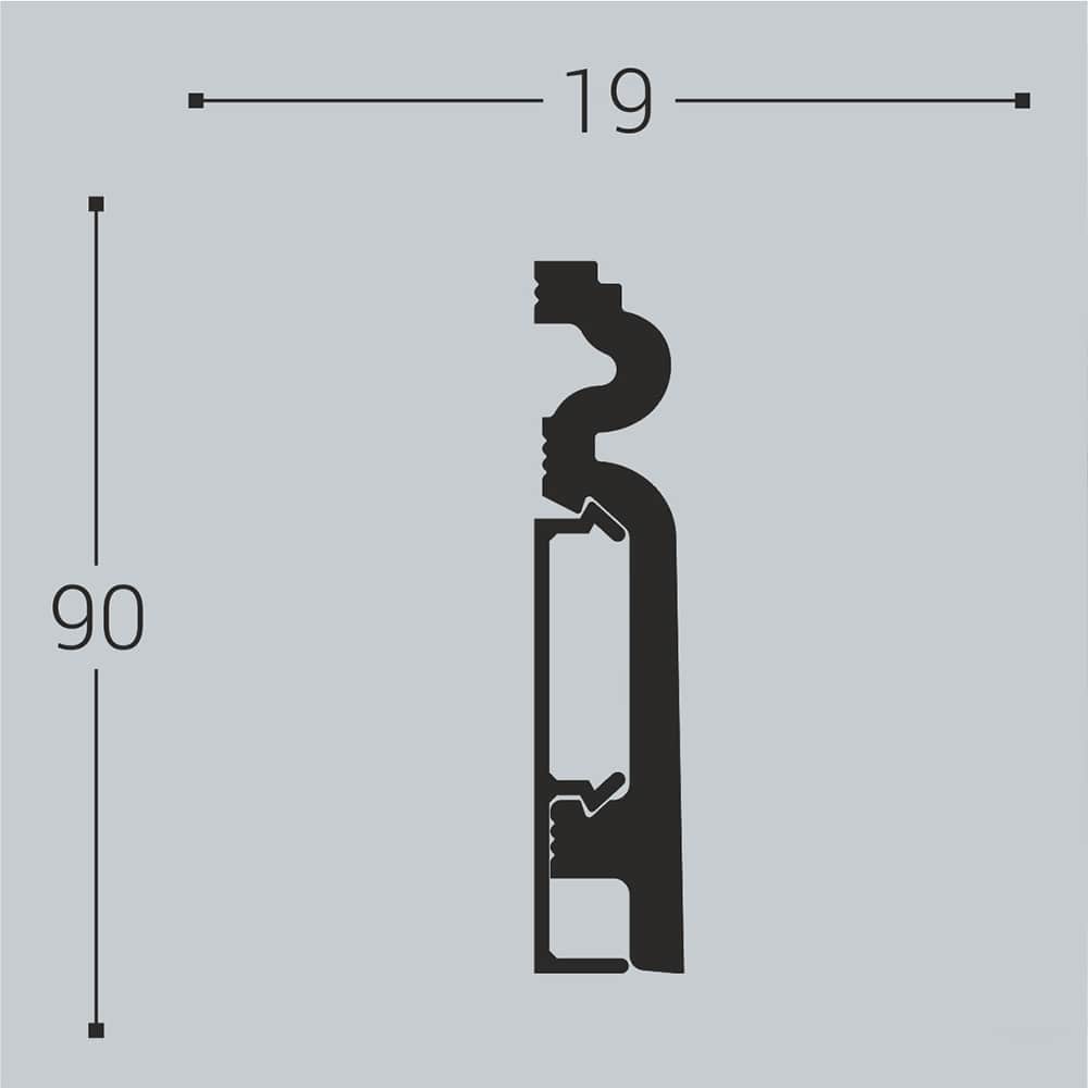 Плинтус напольный Bello Deco П14 90/19
