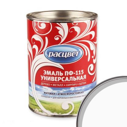 Эмаль Расцвет ПФ-115 универсальная 0,9 кг Белая Матовая