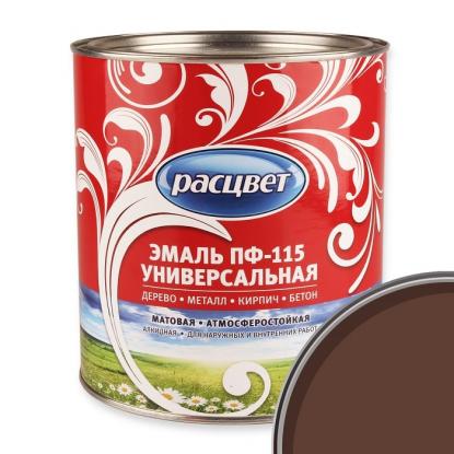 Эмаль Расцвет ПФ-115 универсальная 2,7 кг Коричневая