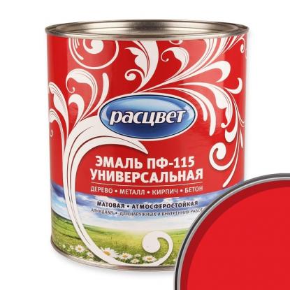 Эмаль Расцвет ПФ-115 универсальная 2,7 кг Красная