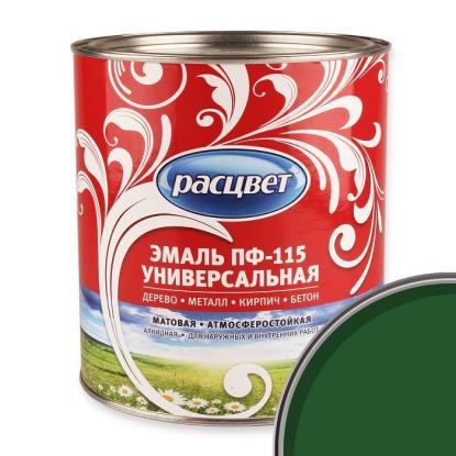 Эмаль Расцвет ПФ-115 универсальная 2,7 кг Темно-зеленая