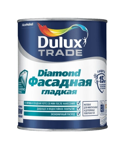 Краска Dulux Фасадная Гладкая 1 л