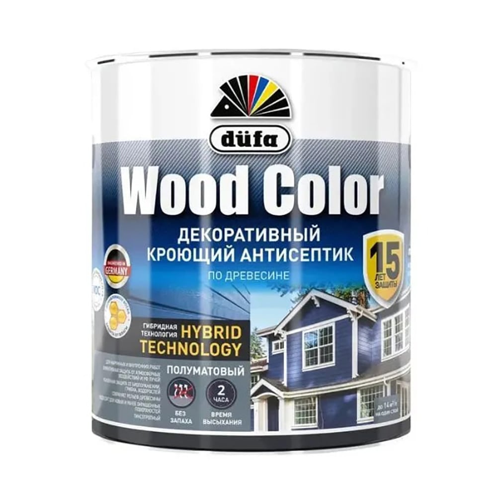 Кроющий антисептик Dufa Wood Color Маренго 0,9 л