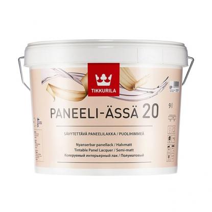 Лак для деревянных панелей Tikkurila PANEELI-ASSA 20 база ЕР полуматовый 9 л