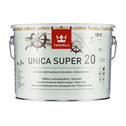 Лак Tikkurila UNICA SUPER 20 EP Полуматовый 9 л