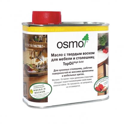 Osmo TopOil 0.5 л масло с твердым воском для мебели и столешниц Натур