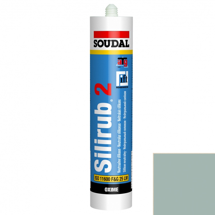 SOUDAL Silirub 2 серый силикон 300 мл