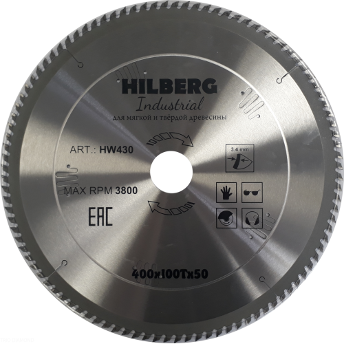 Диск пильный Hilberg Industrial Дерево 400*50*100Т HW430